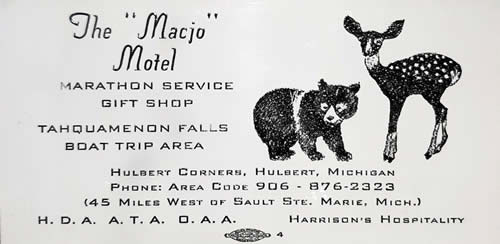 MacJo Motel - Business Card (newer photo)